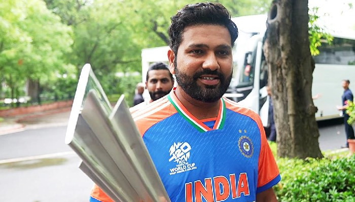 Rohit Sharma S Heartwarming Interaction With T20 World Cup Trophy Goes