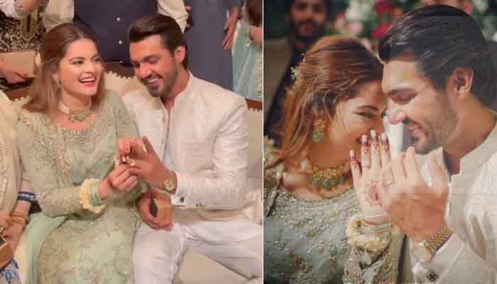 In Pictures: Minal Khan gets engaged to Ahsan Mohsin Ikram