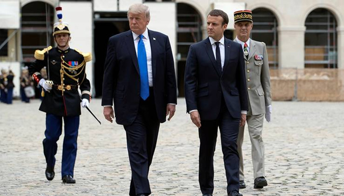صدر ٹرمپ جنگ عظیم اول کے خاتمے کی 100 سالہ تقریبات میں شرکت کیلئے فرانس پہنچ گئے