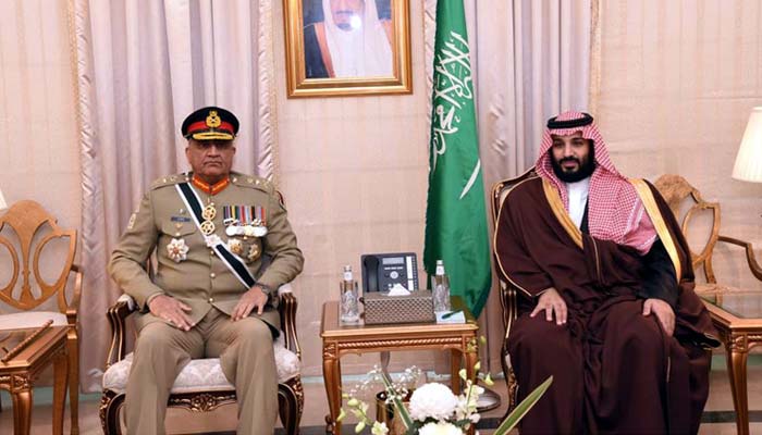 شہزادہ محمد جنرل باجوہ ملاقات، فوجی تعاون بڑھانے اور افغان امن عمل پر اتفاق