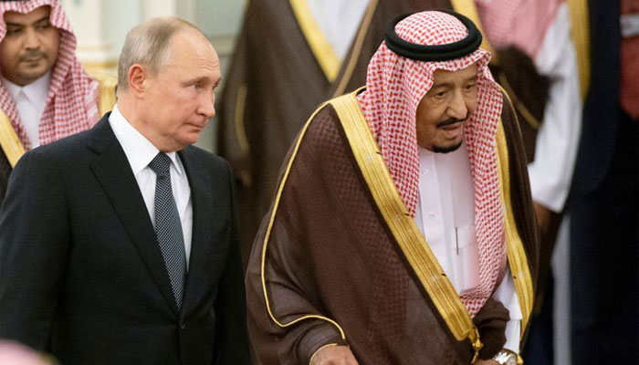 روسی صدر پیوٹن کی سعودی عرب آمد، شاہ سلمان سے ملاقات 