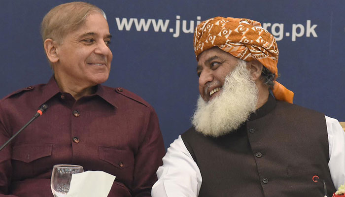 استعفے سے پیچھے نہیں ہٹیں گے، فضل الرحمٰن، پوری قوت سے اسلام آباد پہنچیں گے، شہباز شریف