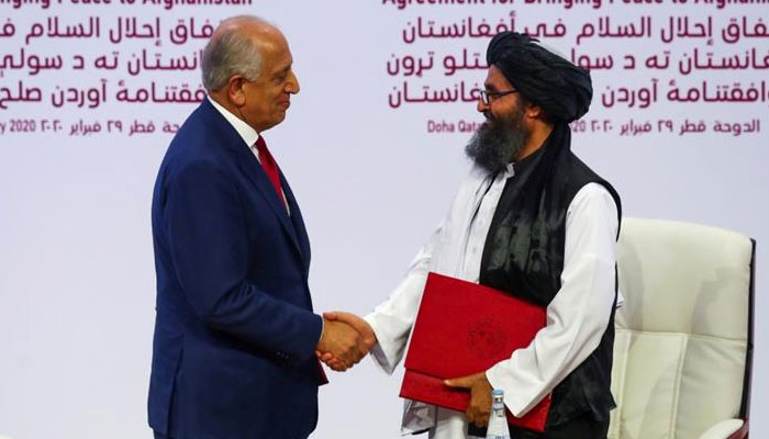 امریکی افواج کے انخلا کی کوششوں میں تیزی، زلمے خلیل کی دوحہ میں ملابرادر سے ملاقات