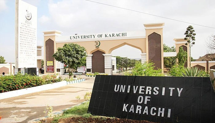 گستاخانہ خاکوں کی اشاعت کیخلاف جامعہ کراچی کے اساتذہ کا احتجاج 
