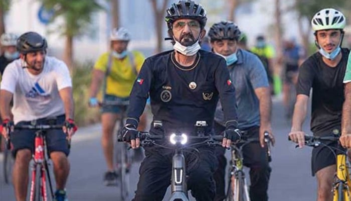 ولی عہد دبئی کی سائیکلنگ ٹور میں شرکت 