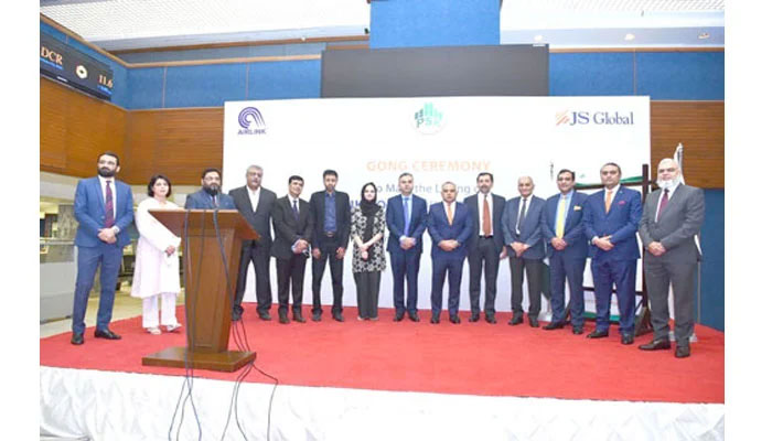 جے ایس گلوبل اور ائیرلنک کی کامیاب آئی پی او لسٹنگ پر گونگ تقریب 