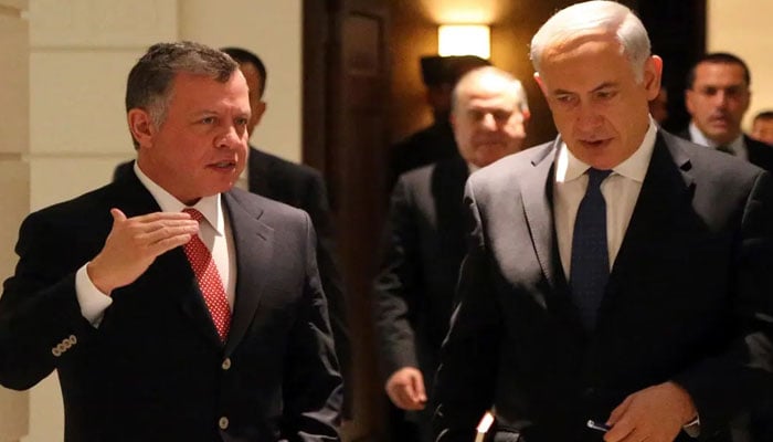 اسرائیلی وزیراعظم نیتن یاہو کی اردن میں شاہ عبداللّٰہ سے بات چیت