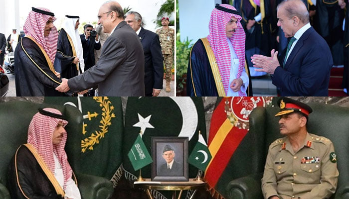 سعودی وفد کی صدر زرداری، وزیراعظم شہباز شریف سے ملاقات