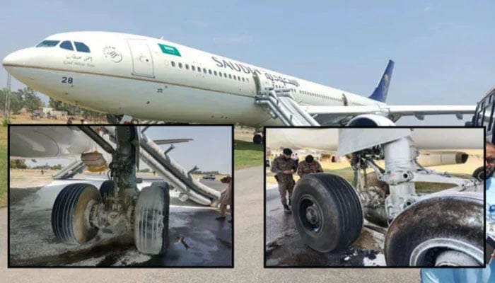 پشاور ایئرپورٹ پر آتشزدگی کا شکار سعودی طیارہ 12 دن بعد فعال، جدہ پہنچا دیا گیا
