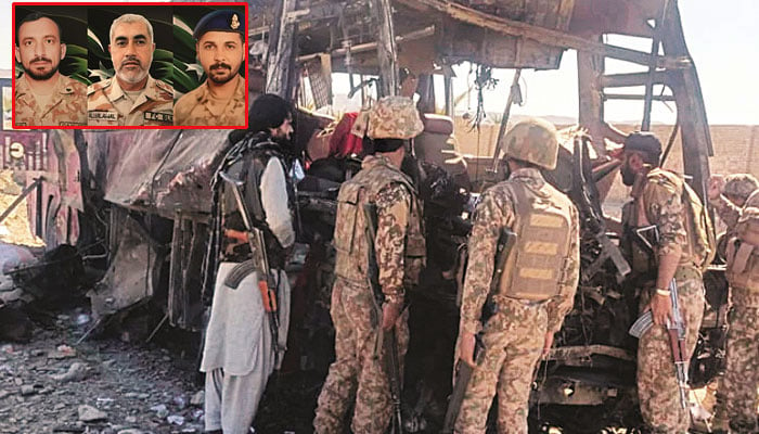 بلوچستان KP میں دہشت گردی، 7 شہید، نوشکی میں خودکش حملہ، 3 جوانوں سمیت 5 اور کرک میں گیس تنصیبات پر 3 حملے، 2 اہلکار شہید