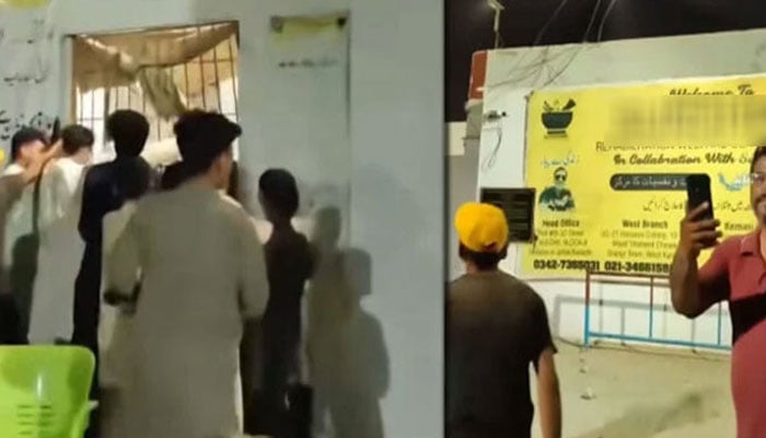 اورنگی ٹاؤن، مرکز بحالی امراض منشیات کے باہر علاقہ مکینوں کا پھر احتجاج