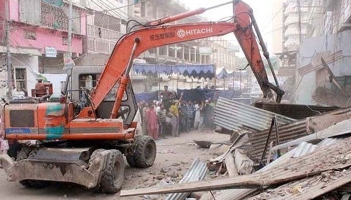 سر شاہ سلیمان روڈ سے تجاوزات کا خاتمہ