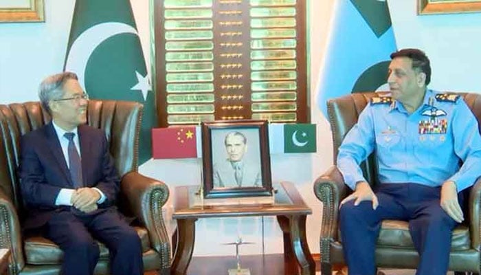 چینی سفیر‘ ایئر چیف ملاقات‘ دفاعی اشتراک مضبوط بنانے کا عزم
