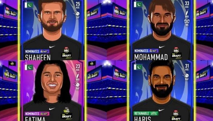 شاہین، رضوان، حارث، شاداب، فاطمہ ثنا بگ بیش ڈرافٹ میں شامل