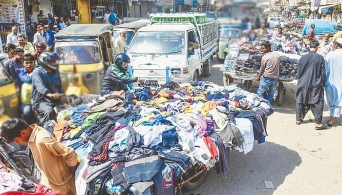 حیدرآباد کے تعلقہ لطیف آباد میں تجاوزات کی بھرمار