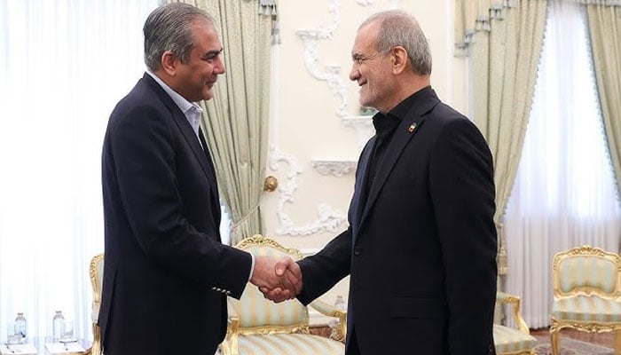 وفاقی وزیر داخلہ محسن نقوی کی تہران میں ایران کے صدر مسعود پزشکیان سے اہم ملاقات