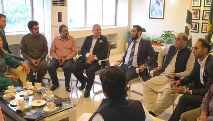 وزیر اطلاعات سے پی ایف یو جے، آر آئی یو جے اور پی آر اے کے وفد کی ملاقات