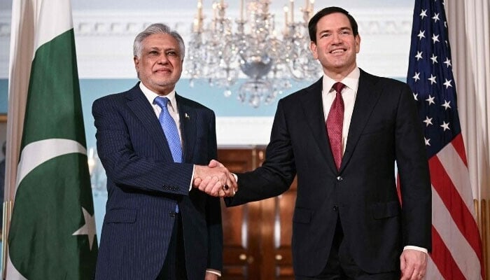 وزیر خارجہ اسحاق ڈار کی واشنگٹن میں امریکی وزیر خارجہ مارکو روبیو سے ملاقات