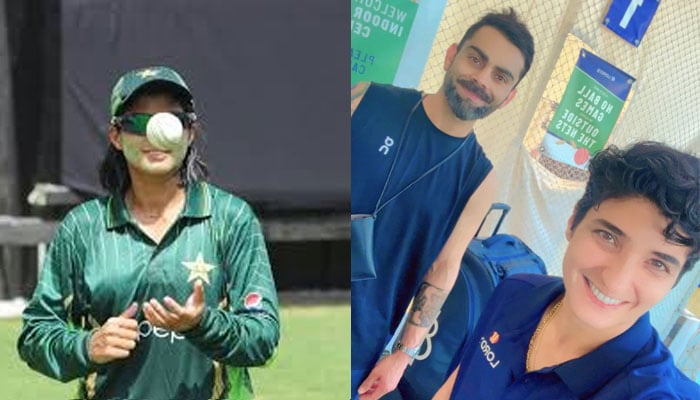 سابق پاکستانی کرکٹر ثانیہ کی کوہلی کے ساتھ تصویر وائرل