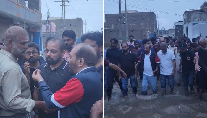 ایم کیو ایم رہنماؤں کا بارش سے متاثرہ علاقوں کا دورہ، متاثرین سے ملاقات