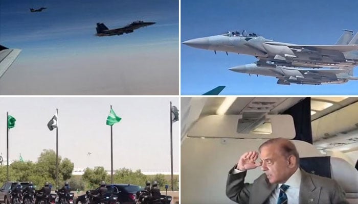 وزیراعظم شہباز شریف کا سعودی عرب پہنچنے پر غیر معمولی استقبال‘ شاہی پروٹوکول