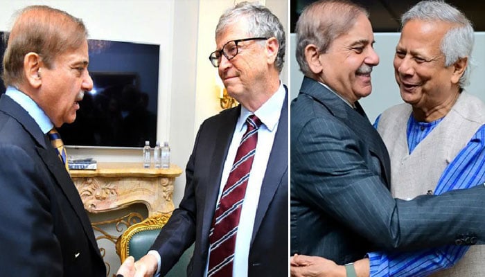 وزیراعظم کی بنگلہ دیش کے چیف ایڈوائزر پروفیسر محمد یونس اور بل گیٹس فاؤنڈیشن کے بانی بل گیٹس سے ملاقات