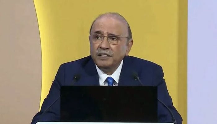 سرحد پار سے پانی کو بطور ہتھیار استعمال کرنے کے خطرے کا سامنا ہے، صدر زرداری