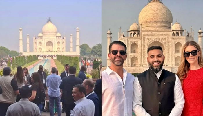 ڈونلڈ ٹرمپ جونیئر کا آگرہ میں تاج محل کا دورہ