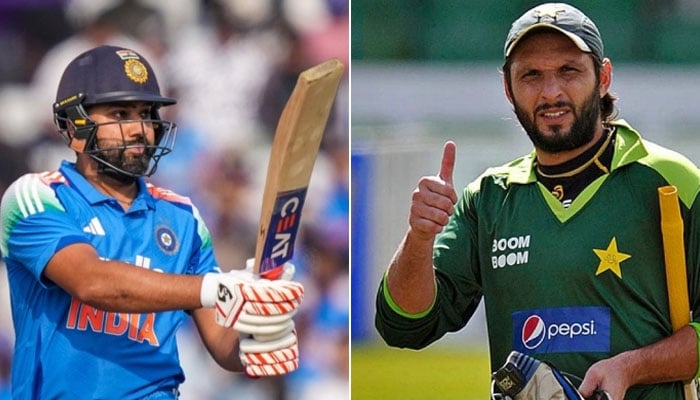 ون ڈے میں زیادہ چھکے، روہت شرما نے شاہد آفریدی کا ریکارڈ توڑ دیا