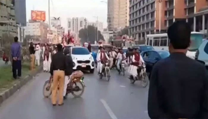 شارع فیصل پر ہنگامہ آرائی کےکیس میں ملزمان کو جیل بھیج دیا گیا