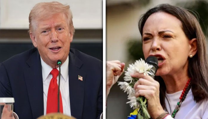 وینزویلا اپوزیشن رہنما ماچادو نے نوبل انعام ٹرمپ کیساتھ شیئر کرنیکی پیشکش کر دی