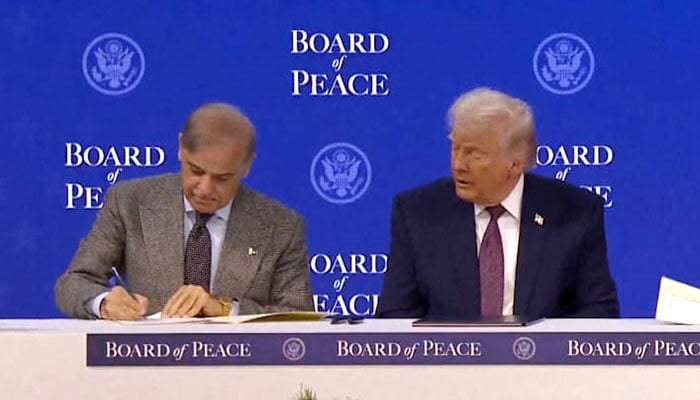 ٹرمپ امن بورڈ پاکستان کے دستخط، ڈیوس میں 20 عالمی رہنماؤں کی شرکت