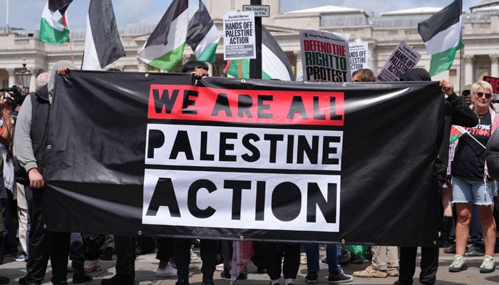 برطانیہ میں فلسطین ایکشن پر پابندی غیر قانونی قرار