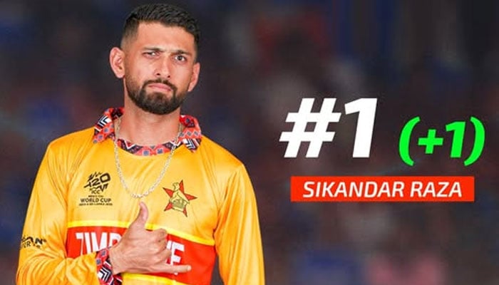 ٹی 20  رینکنگ: سکندر رضا نمبر ون آل راؤنڈر