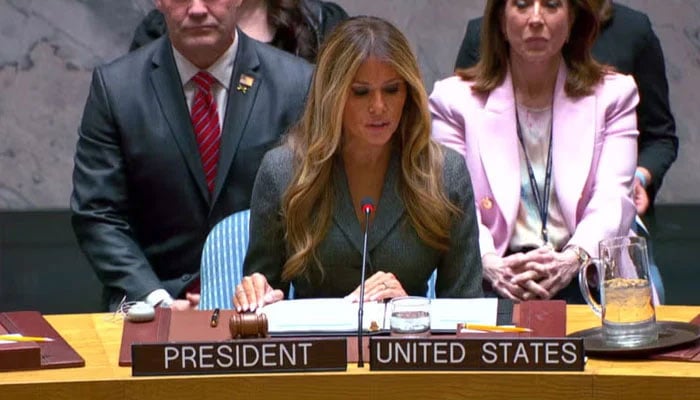 سلامتی کونسل اجلاس سے خطاب پر ٹرمپ کی اہلیہ کو تنقید کا سامنا