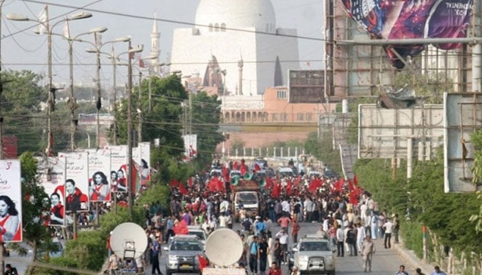 تحریک آزادی القدس کے تحت نمائش تا تبت سینٹر مرکزی ریلی نکالی گئی