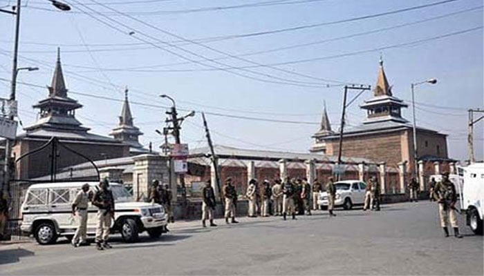 یوم القدس احتجاج، مقبوضہ کشمیر کی تاریخی جامع مسجد جانیوالے راستے سیل