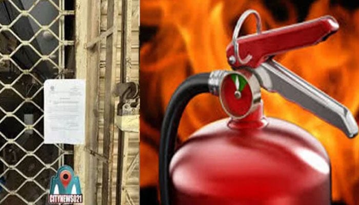 فائر سیفٹی اقدامات نہ کرنے پر ہاشو سینٹر میں 2 سو دکانیں، لانڈھی میں موبائل مارکیٹ سیل