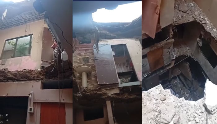 کھارادر، قدیمی بلڈنگ کا ایک حصہ گر گیا، جانی نقصان نہیں ہوا