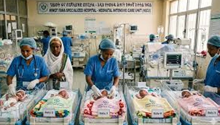 ایتھوپیا کی خاتون 12 سال بعد بیک وقت پانچ بچوں کی پیدائش پر خوشی سے نہال