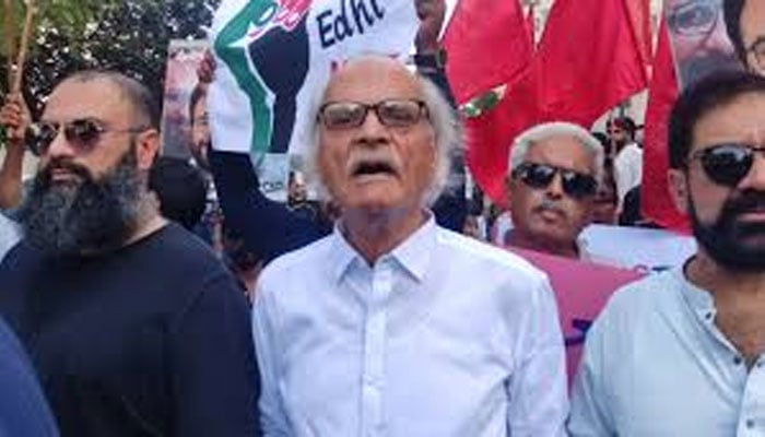 اسرائیلی فورسز کے ہاتھوں سعد ایدھی کی گرفتاری کے خلاف مظاہرہ