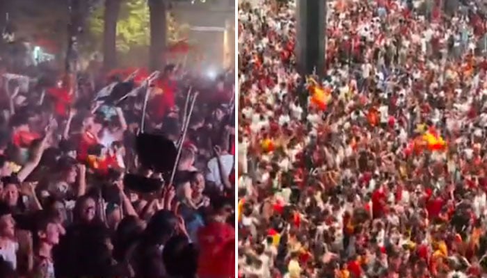 ورلڈکپ سیمی فائنل جیتنے پر اسپین میں جشن، شائقین سڑکوں پرآگئے