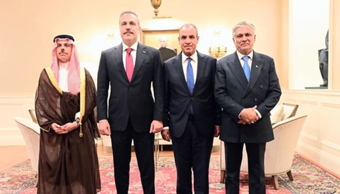 پاکستان، سعودیہ، ترکیہ اور مصرکے وزرأ خارجہ کا مشاورتی اجلاس