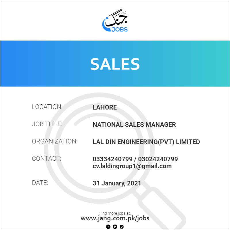 National Sales Manager