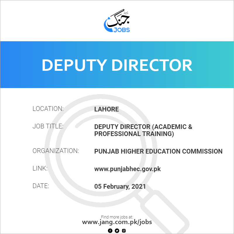 Deputy Director (Academic & Professional Training)
