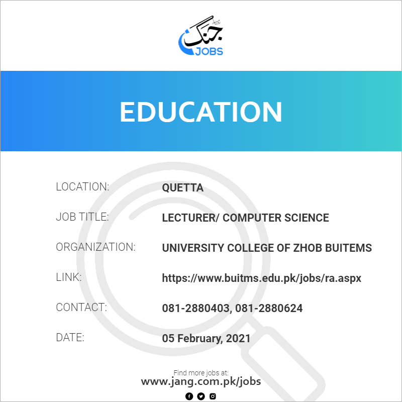 Lecturer/ Computer Science
