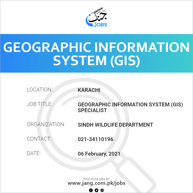 Geographic Information System (GIS) Specialist