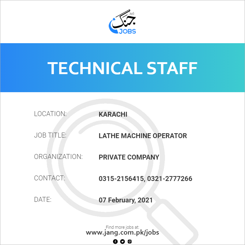 Lathe Machine Operator 