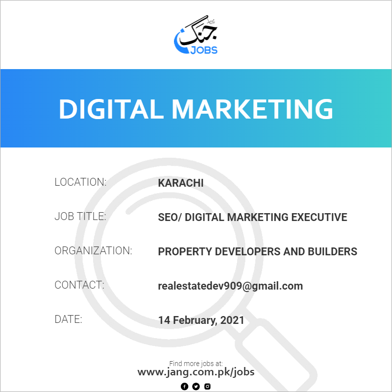 SEO/ Digital Marketing Executive