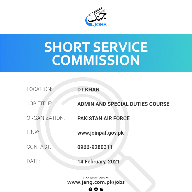 Admin And Special Duties Course